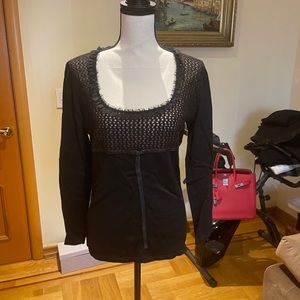 Zara Black Long Sleeve Top
